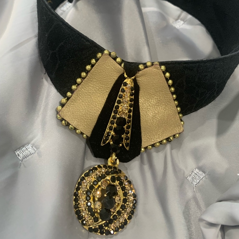 Swarovski Crystal & Leather Choker